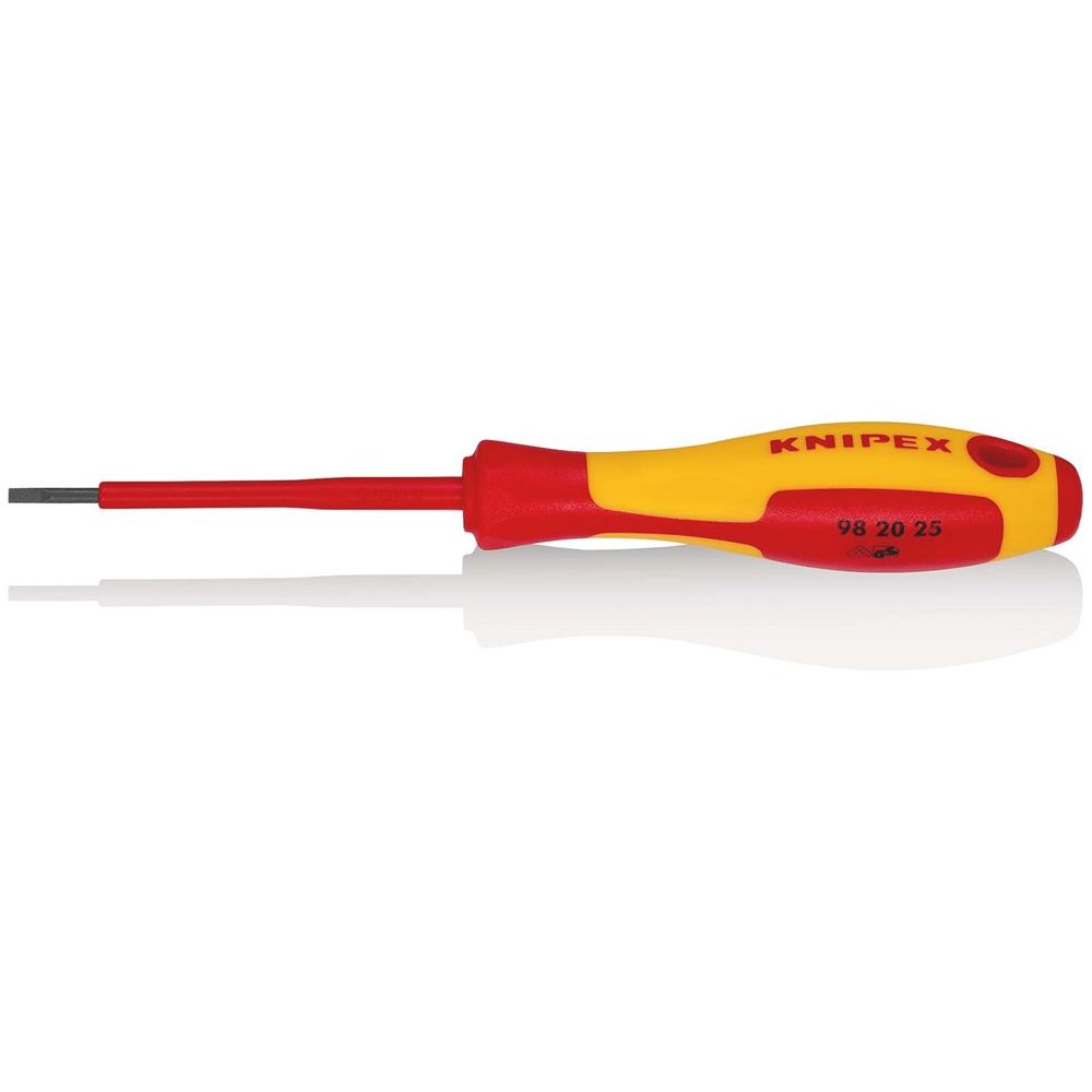 KNIPEX 98 20 25 Schroevendraaiers voor sleufschroeven geïsoleerde meercomponenten-greep, VDE-getest-0