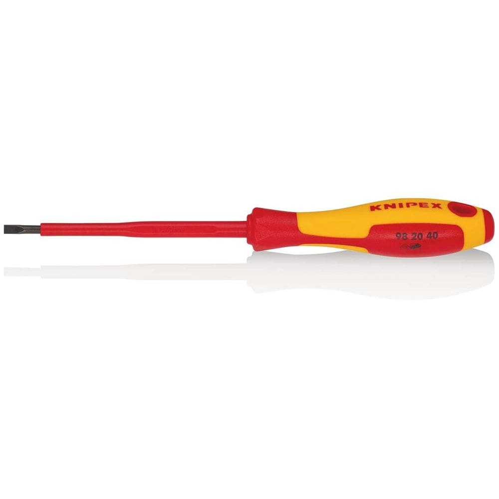 KNIPEX 98 20 40 Schroevendraaiers voor sleufschroeven geïsoleerde meercomponenten-greep, VDE-getest-0