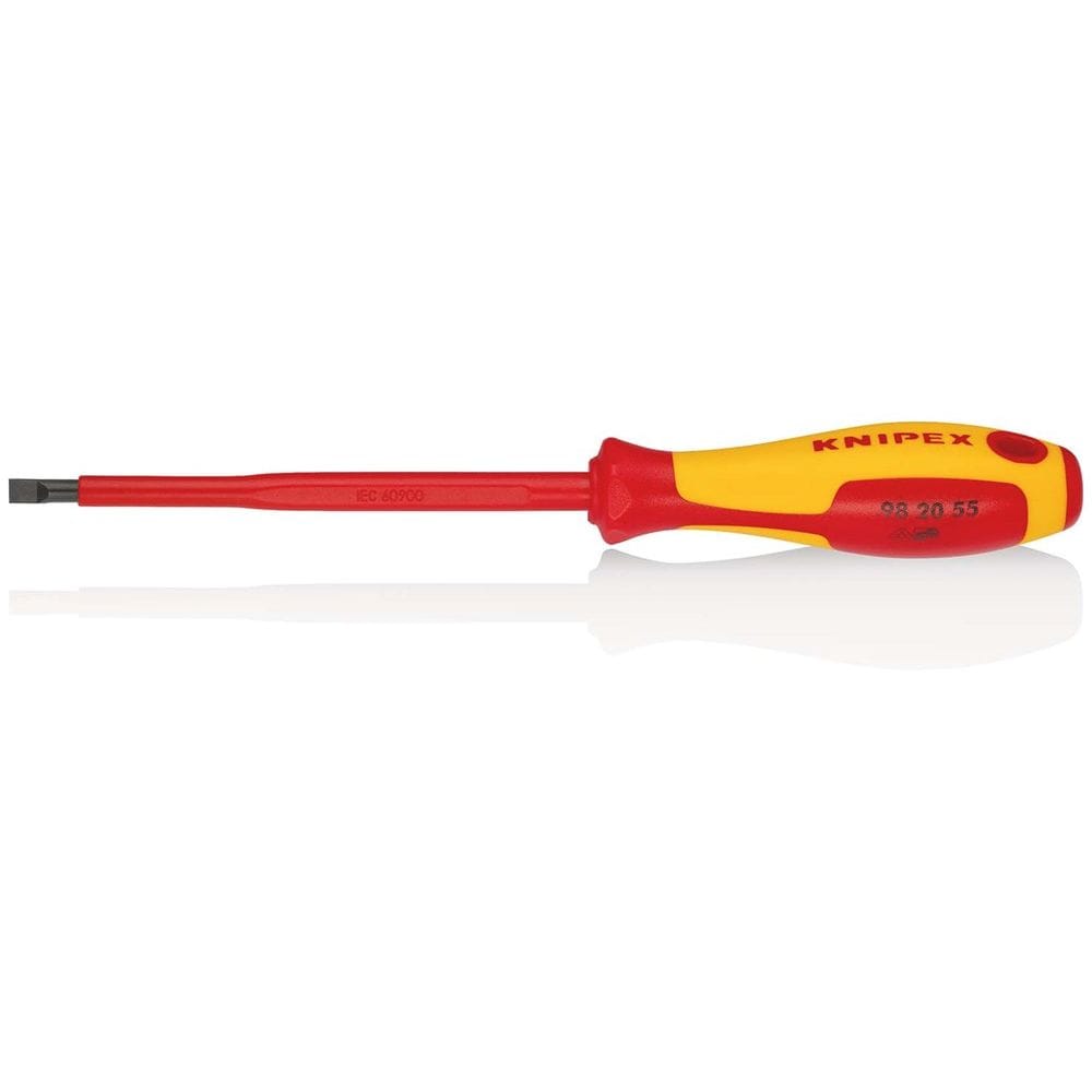 KNIPEX 98 20 55 Schroevendraaiers voor sleufschroeven geïsoleerde meercomponenten-greep, VDE-getest-0