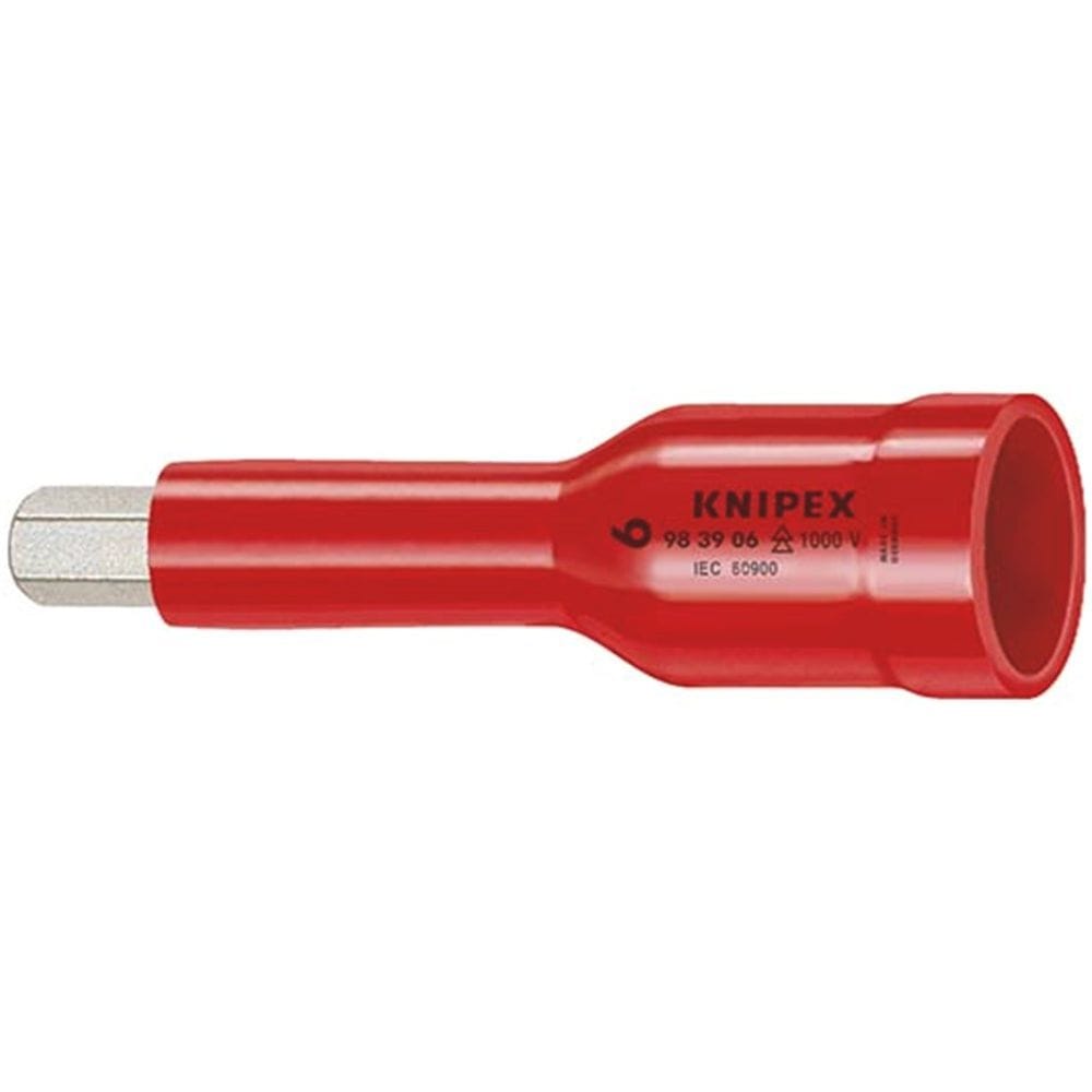 KNIPEX 98 39 06 Dop voor ratel, voor binnenzeskantschroeven met binnenvierkant 3/8" 75 mm-0