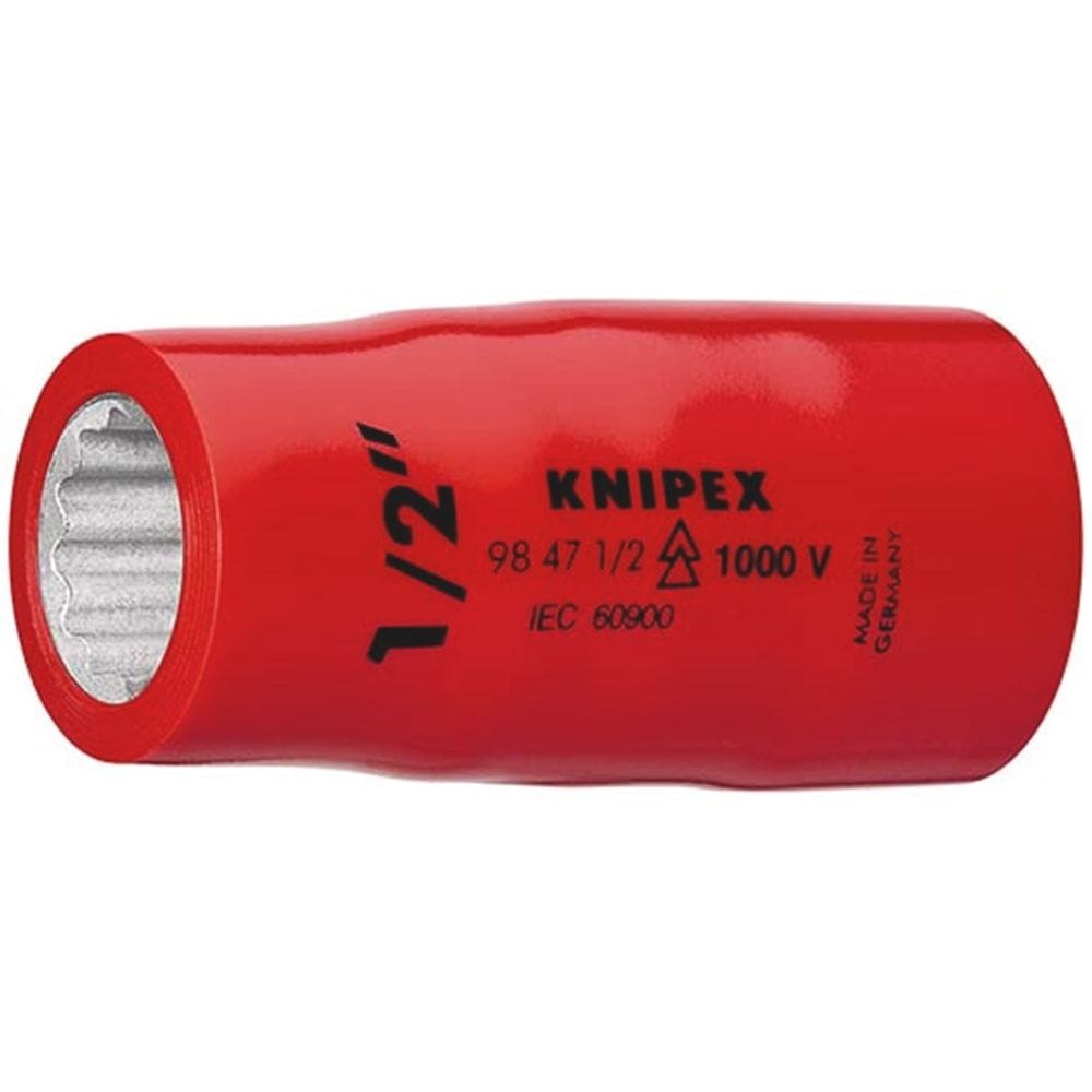 KNIPEX 98 47 9/16" Dop voor ratel (dubbele zeskant) met binnenvierkant 1/2" 55 mm-0