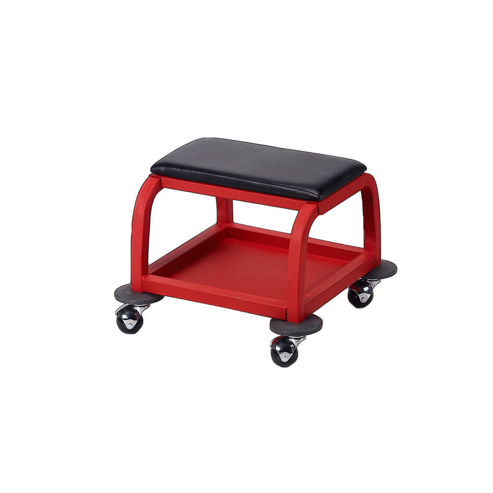 Steel working stool with casters