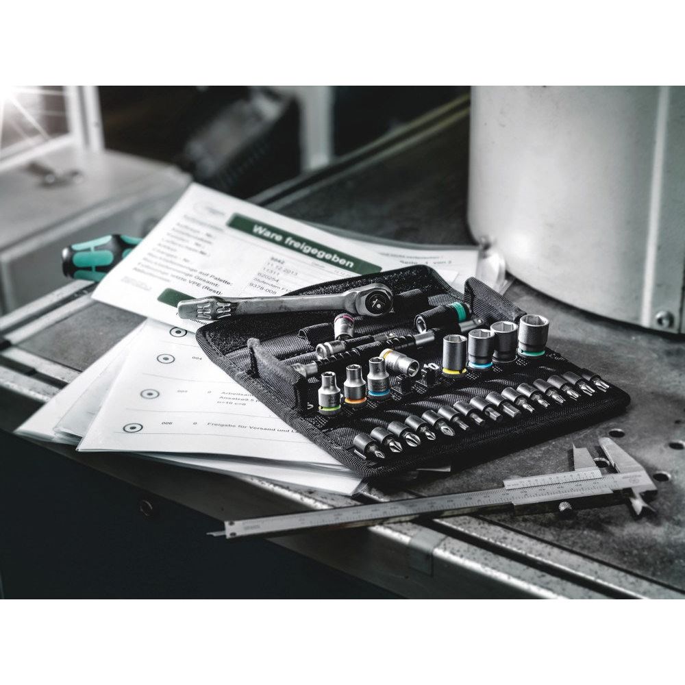 8100 SA 12 HF ZYKLOP METAL-RATELSET, OMSCHAKELPAL, 1/4"-AANDRIJVING, METRISCH, 13-DELIG-3