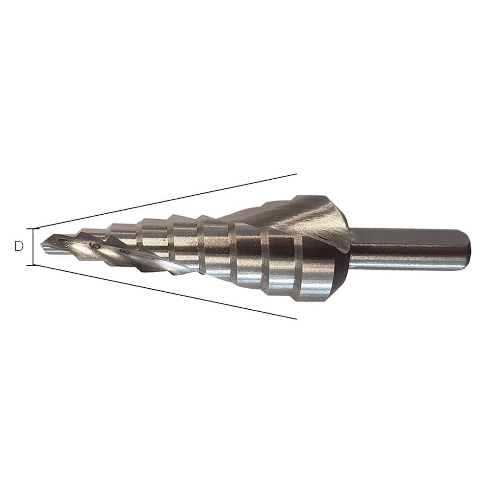 Labor Stappenboor met spiraal HSS-G Geslepen 4-5-6-7-8-9-10-11-12mm 1KOO-1