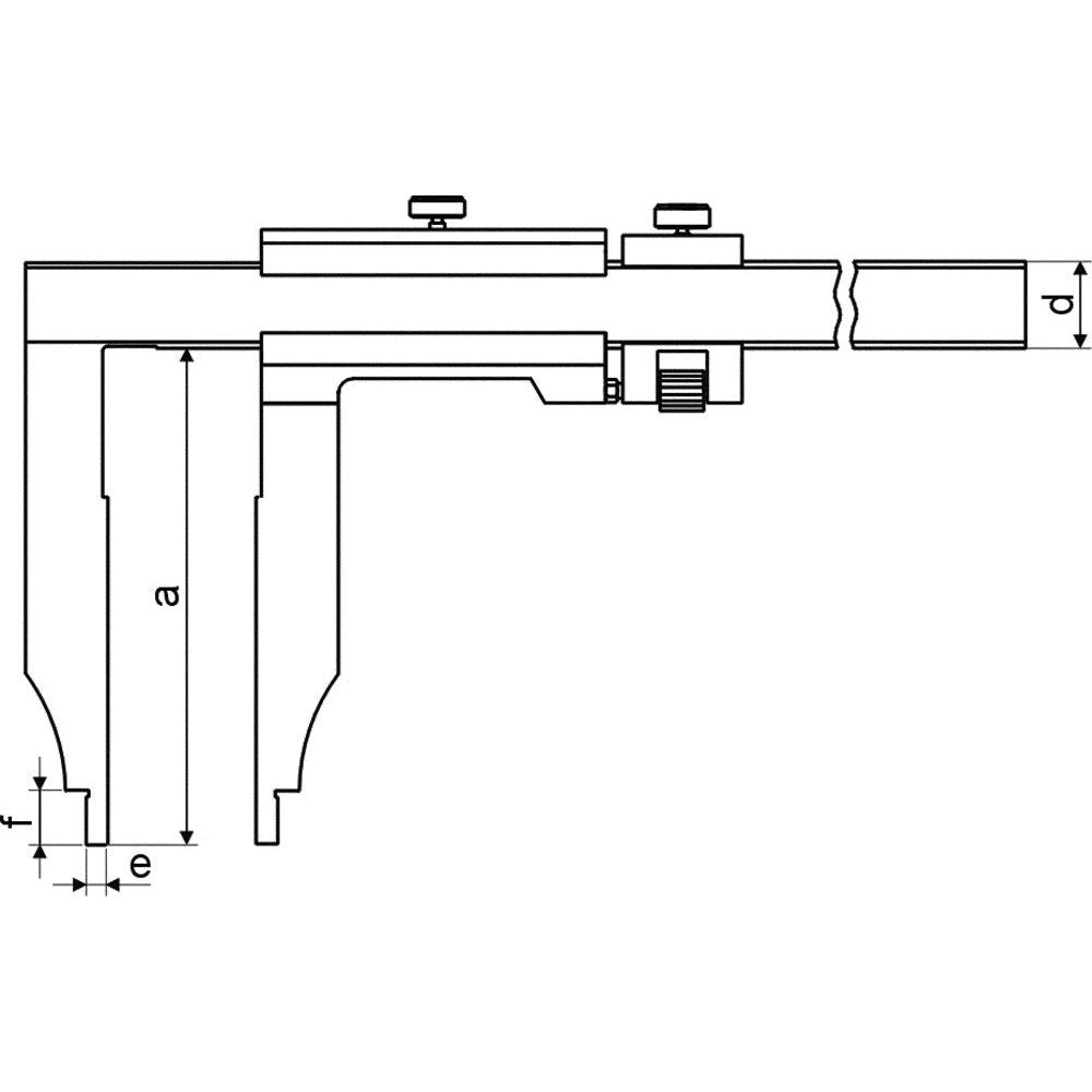 Werkplaatsschuifmaat 600x150mm RVS, fijn-instelling zonder punten-2