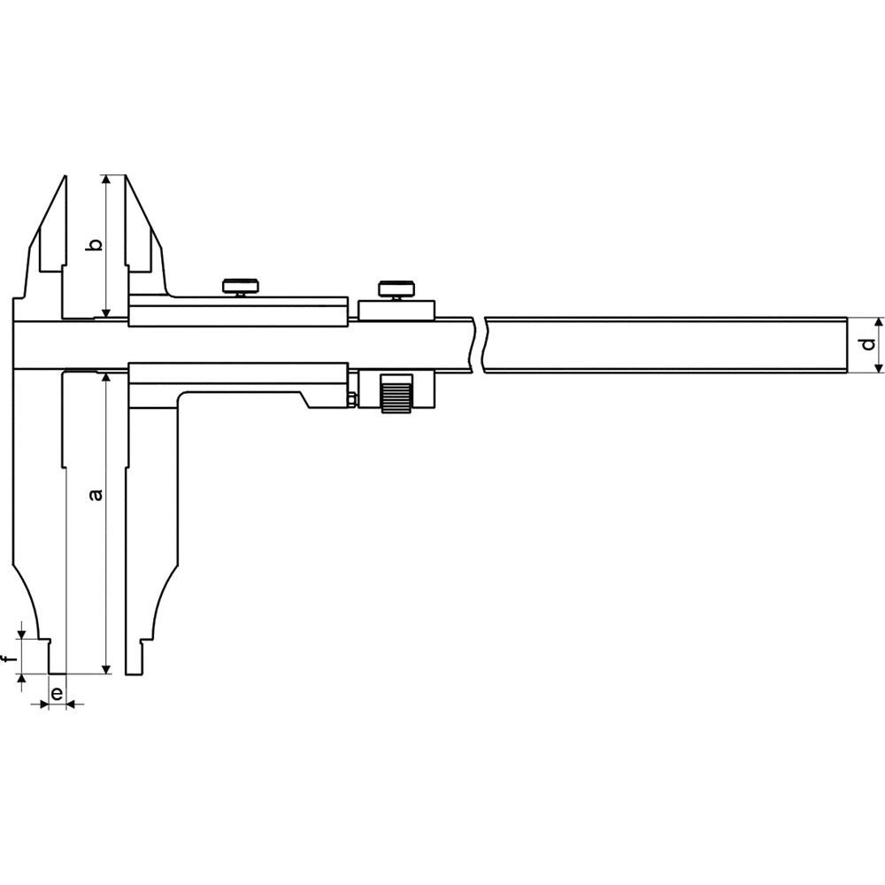 Werkplaatsschuifmaat 300x90mm (geen RVS) fijn-inst. afl. 1/20" of 1/50" m/punten-2