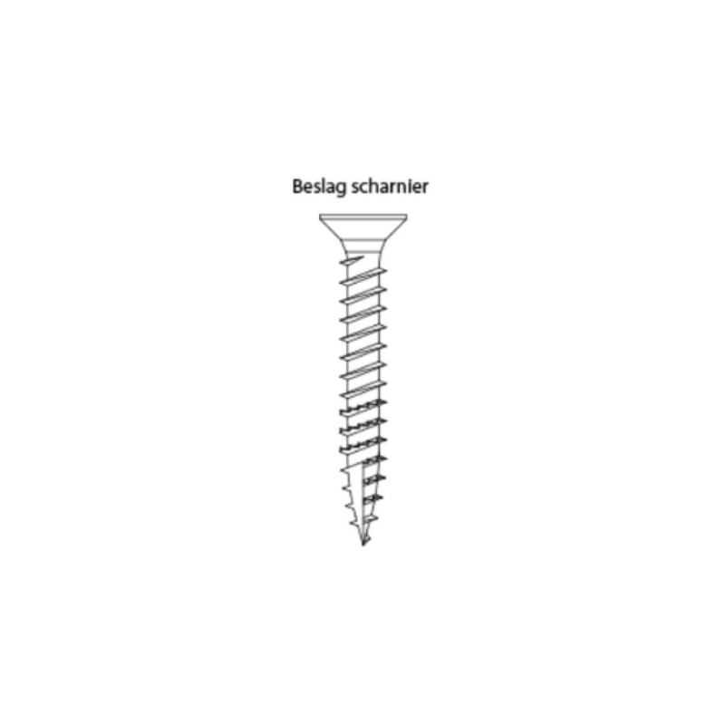 Houtschroef Beslag/Wood 4.0 x 50 TX 20 Grof Voldraad (200 stuks)