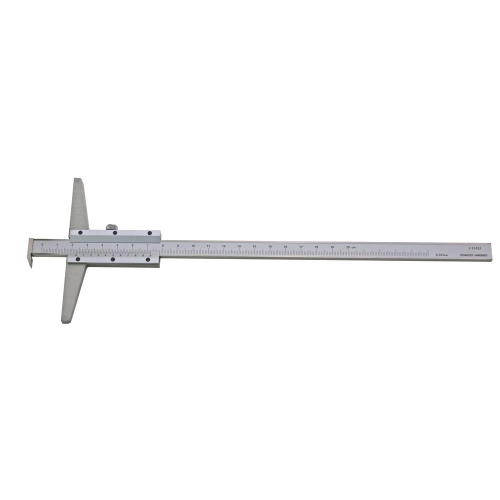 Diepte schuifmaat 200x100mm met haak aflezing 1/50=0,02mm RVS-0
