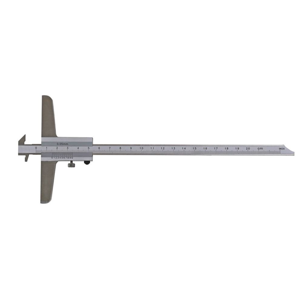 Diepte schuifmaat 300x100mm met dub- bele haak, aflezing 1/20=0,05mm RVS-0