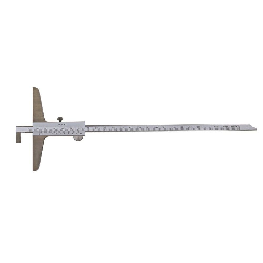 Diepte schuifmaat 150x100mm met haak omstelbaar aflezing 1/20=0,05mm RVS-0