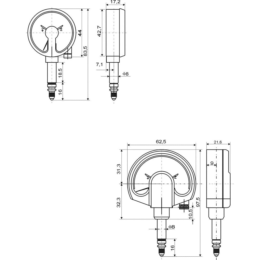 Meetklok 62mm, meetbereik ± 0,05mm-2