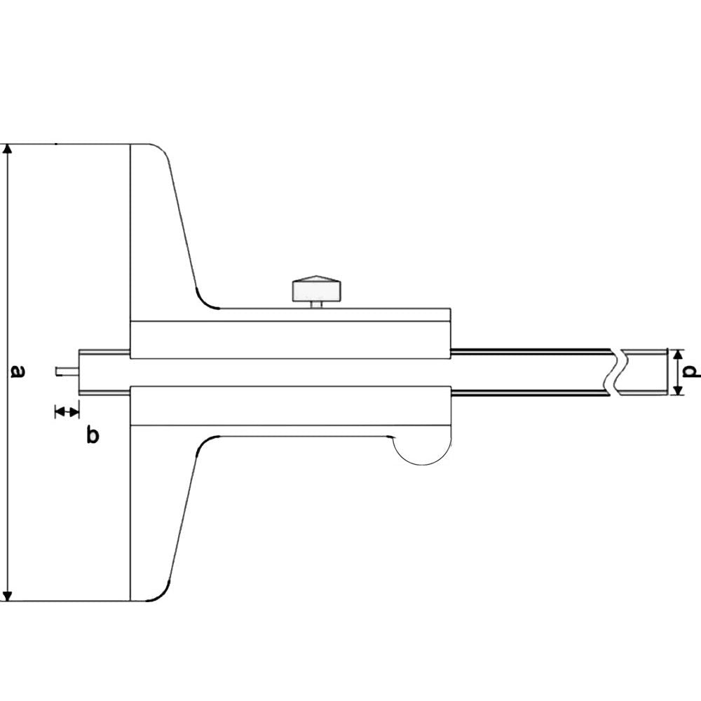 Diepteschuifmaat 200x100mm omstelbaar naald diameter 1,6mm afl. 1/20+0,05mm-3