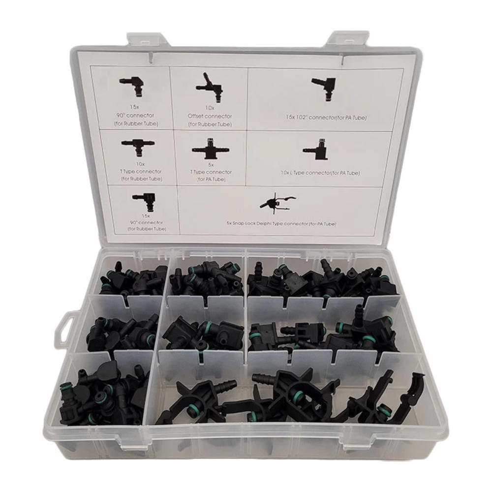 Connectoren voor diesel retour leiding 85 delig