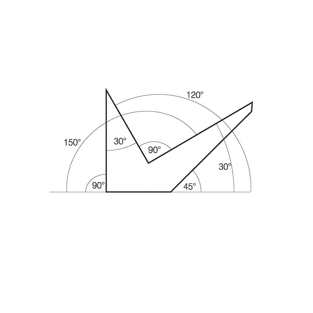 Meergraads winkelhaak 100mm 90, 45, 30, 120°-2