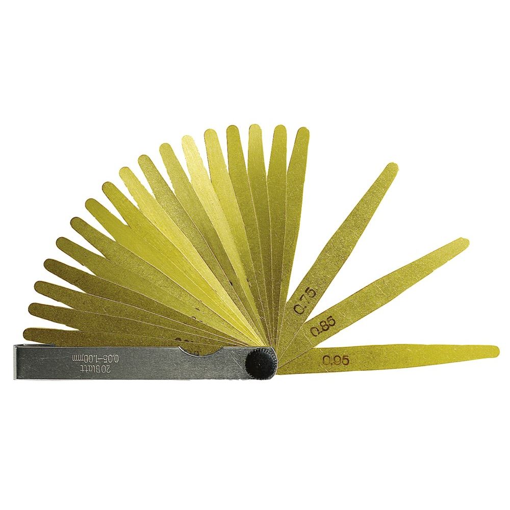 Voelermaat 100mm 8 bladen 0,05-0,5mm, messing-0