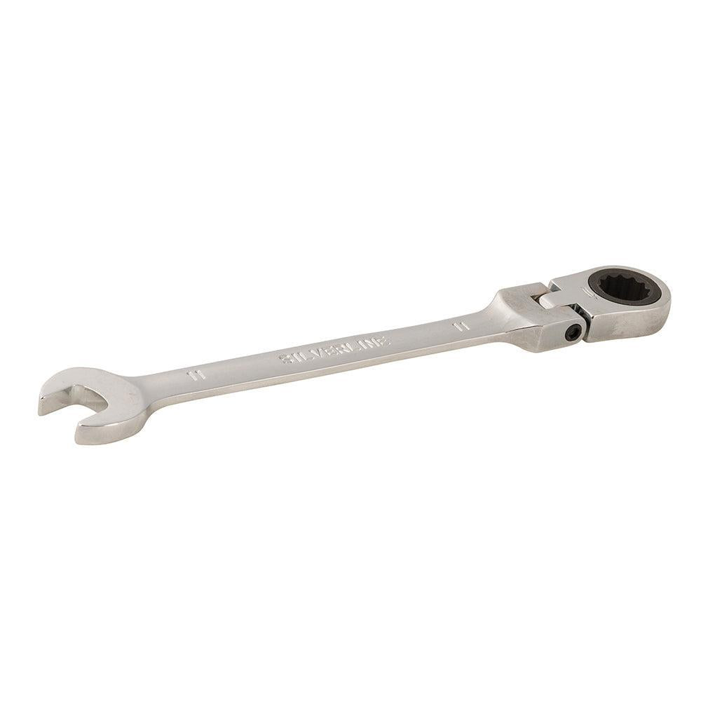 Silverline - Flexibele steek-ringratelsleutel 11mm