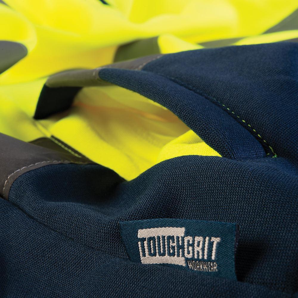Tough Grit - Tweekleurig Hi-Vis sweatshirt, geel/blauw Maat M