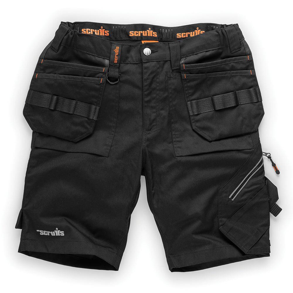 Scruffs - Trade Dames werkshorts met holsterzakken, zwart Maat 36