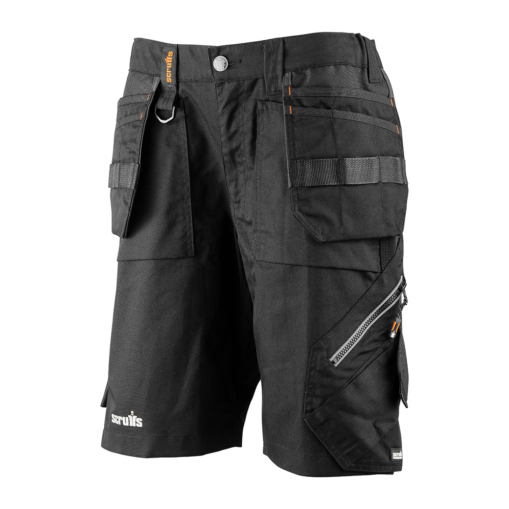 Scruffs - Trade Dames werkshorts met holsterzakken, zwart Maat 36