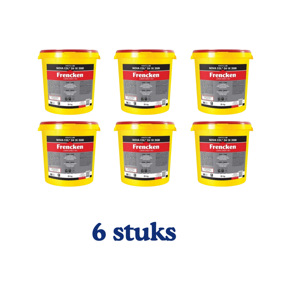 Houtlijm NovaCol D4 1K 3500 Emmer 25 kg (6 EMMERS)