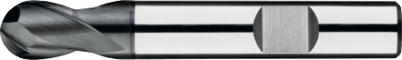 International Tools ECO PRO Volhardmetaal Radiusfrees, 2-snijder DIN 6527-B kort, AlTiN-X