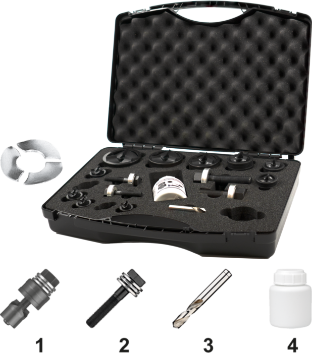 Phantom Set met Gatenponsen met 3-voudig splijtstempel, voor hand- en hydraulisch gebruik, 67.120