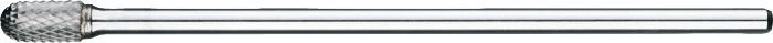 Phantom Hardmetaal Stiftfrees model C, cilindrisch, ronde kop, schacht 6 mm, lang