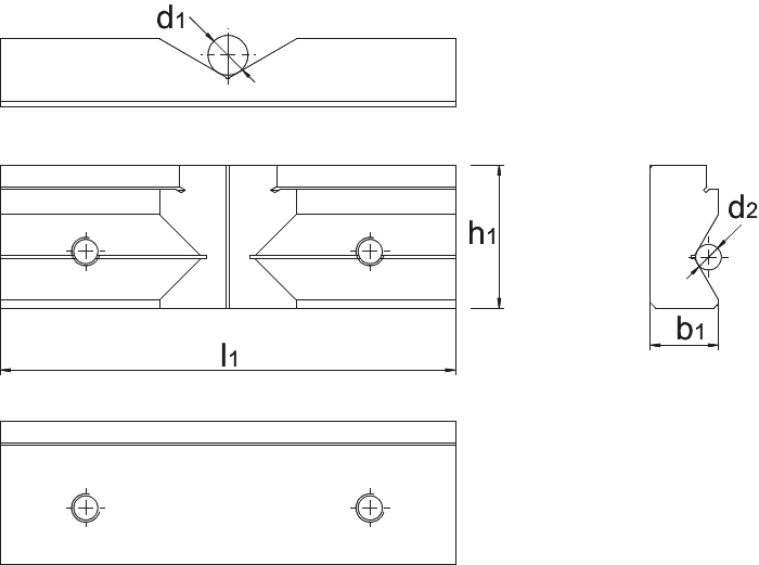 Bison Set Prismabekken voor machinespanklem type 6512,6530, 6537