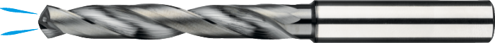 Phantom Volhardmetaal Spiraalboor DIN 6537-L 5xD met koelkanaal, DLC, Aluminium
