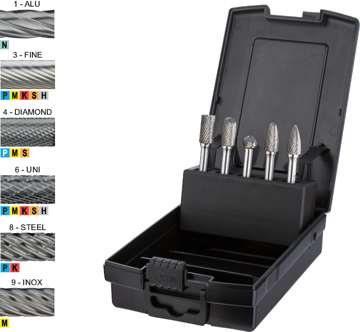 Phantom Hardmetaal Set Stiftfrezen