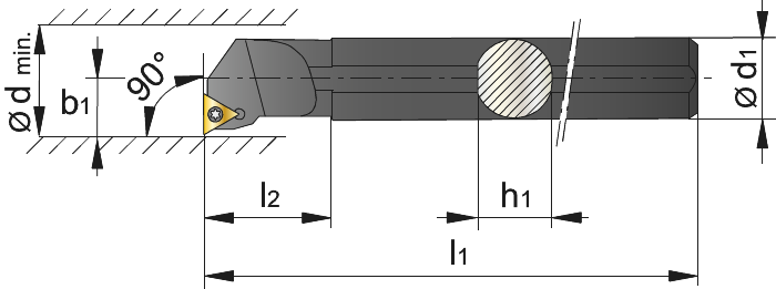 Phantom Blindboorbeitel, 90° S-STFCR