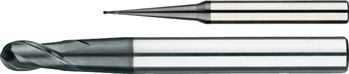Phantom Volhardmetaal Precisie Radiusfrees, 2-snijder AlTiN-X, HRC 30-65