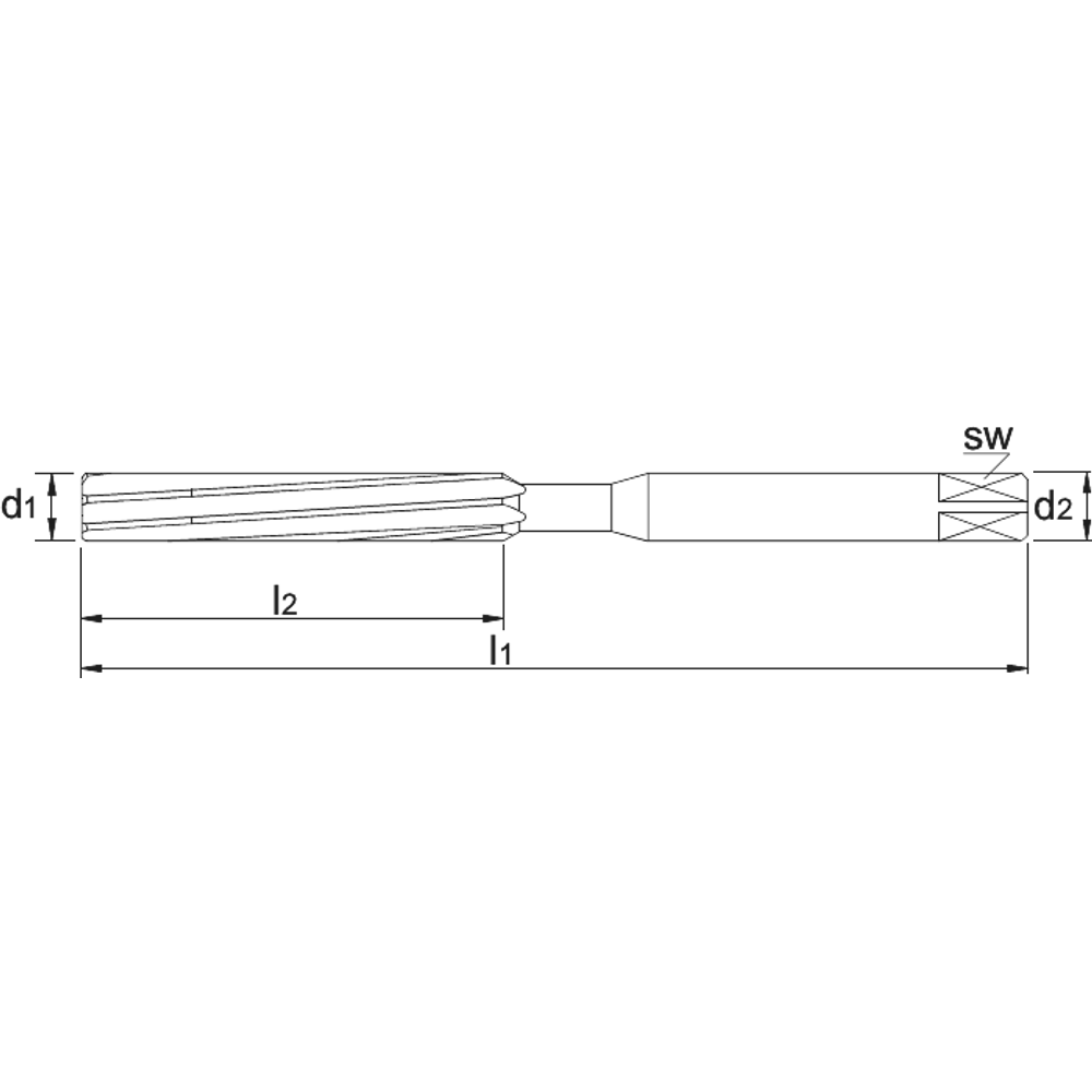 Phantom HSS Handruimer DIN 206-B H7