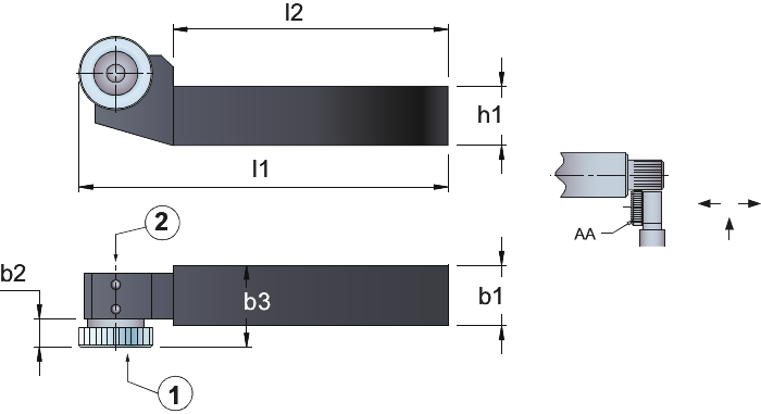 Phantom Drukkartelrolhouder type MCNCS