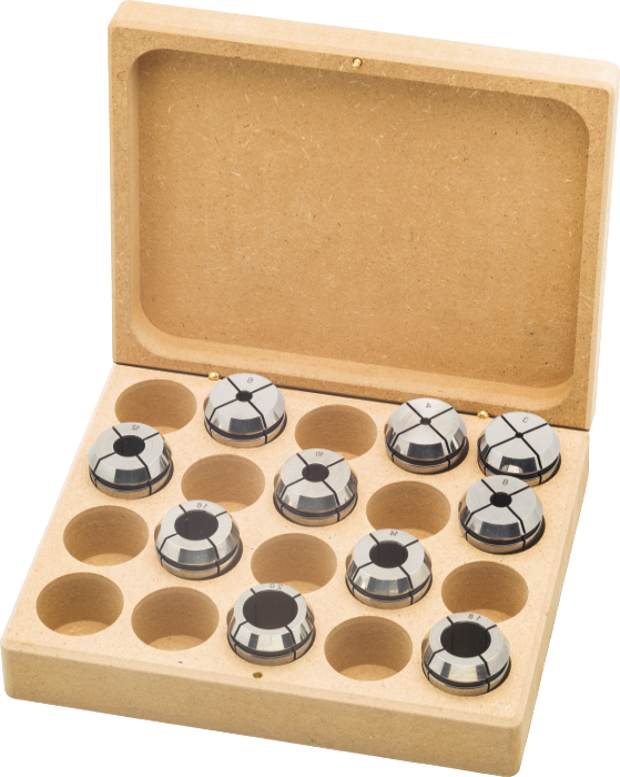 Phantom ISO 15488-B (DIN 6499-B) Set Spantangen, staal afgedicht, 8 µm
