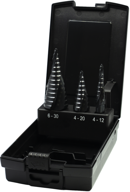 Phantom HSS Getrapte Plaatboor, Ergo-Step gespiraliseerd, TiAlN