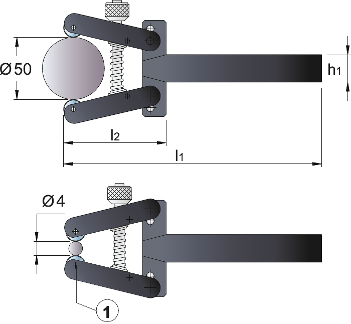 Phantom Drukkartelrolhouder type M3