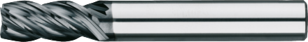 Phantom Volhardmetaal Radiusfrees, 4-snijder lang, AlTiN-X, roestvaststaal