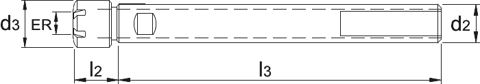 Phantom ISO 15488-C (DIN 6499-C) ER Spantanghouder, cilindrisch, Mini-moer