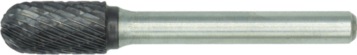 Phantom Hardmetaal Stiftfrees model C, cilindrisch, ronde kop, schacht 6 mm, TiAlN