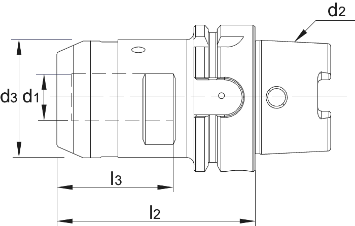 Phantom Hydrodehnhouder, Heavy Duty, ISO 12164 (DIN 69893)