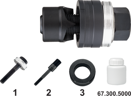 Phantom Set met Gatenponsen met 3-voudig splijtstempel, voor hand- en hydraulisch gebruik, 67.120