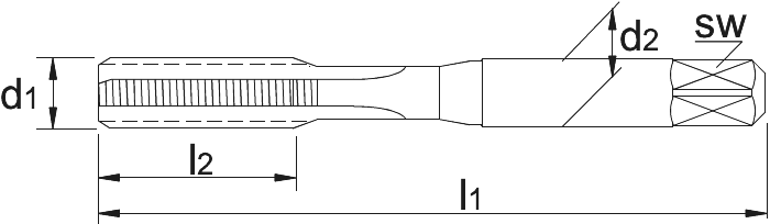 Phantom HSS Handtappen ISO 529 BSW (Whitworth), set à 3 stuks