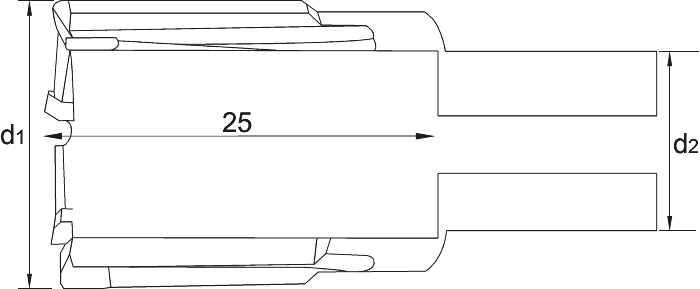 Phantom HM-tip Kernboor Rail, snijdiepte 30 mm