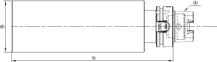 Phantom Halfbewerkte gereedschapshouder, ISO 12164 (DIN 69893)