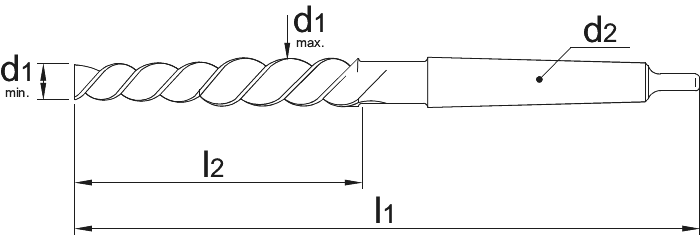 Phantom HSS Klinknagelgatruimer DIN 311 tolerantie k11, MK