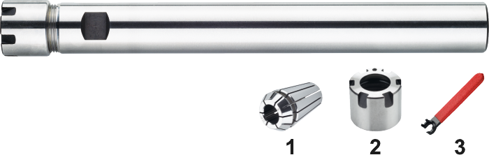 Phantom ISO 15488-C (DIN 6499-C) ER Spantanghouder, cilindrisch, Mini-moer
