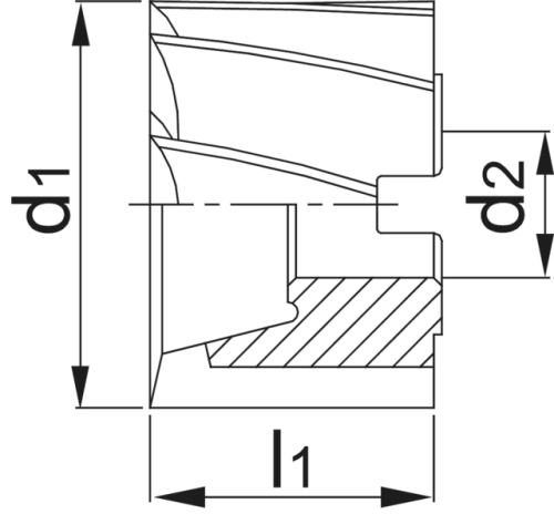 Phantom HSS-E Mantelkopruwfrees DIN 841 type WF 40x40mm
