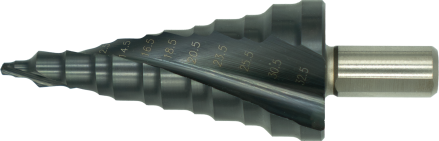 Phantom HSS Getrapte Plaatboor, Ergo-Step TiN