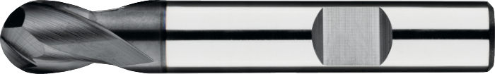 Phantom UNI Volhardmetaal Radiusfrees, 2-snijder DIN 6527-B kort, AlTiN-X